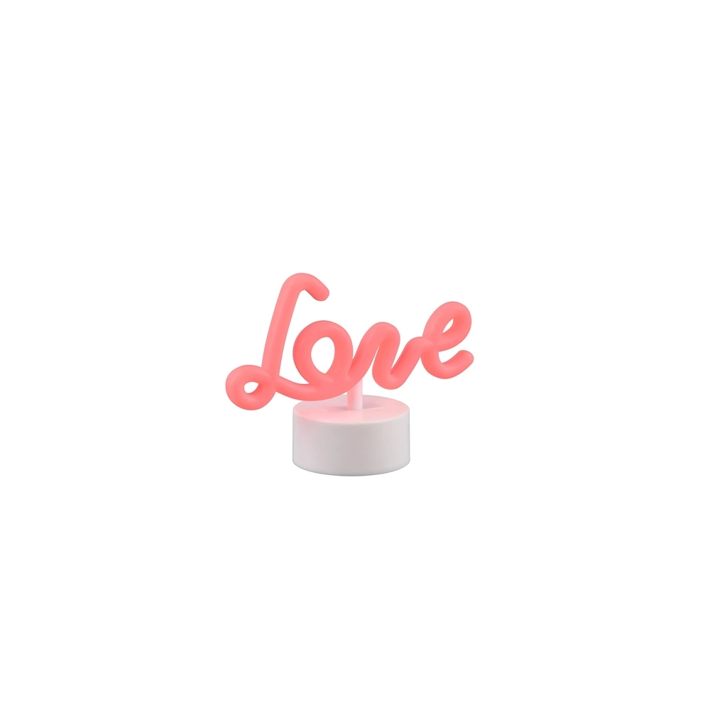 Neon tafellamp Amor roze