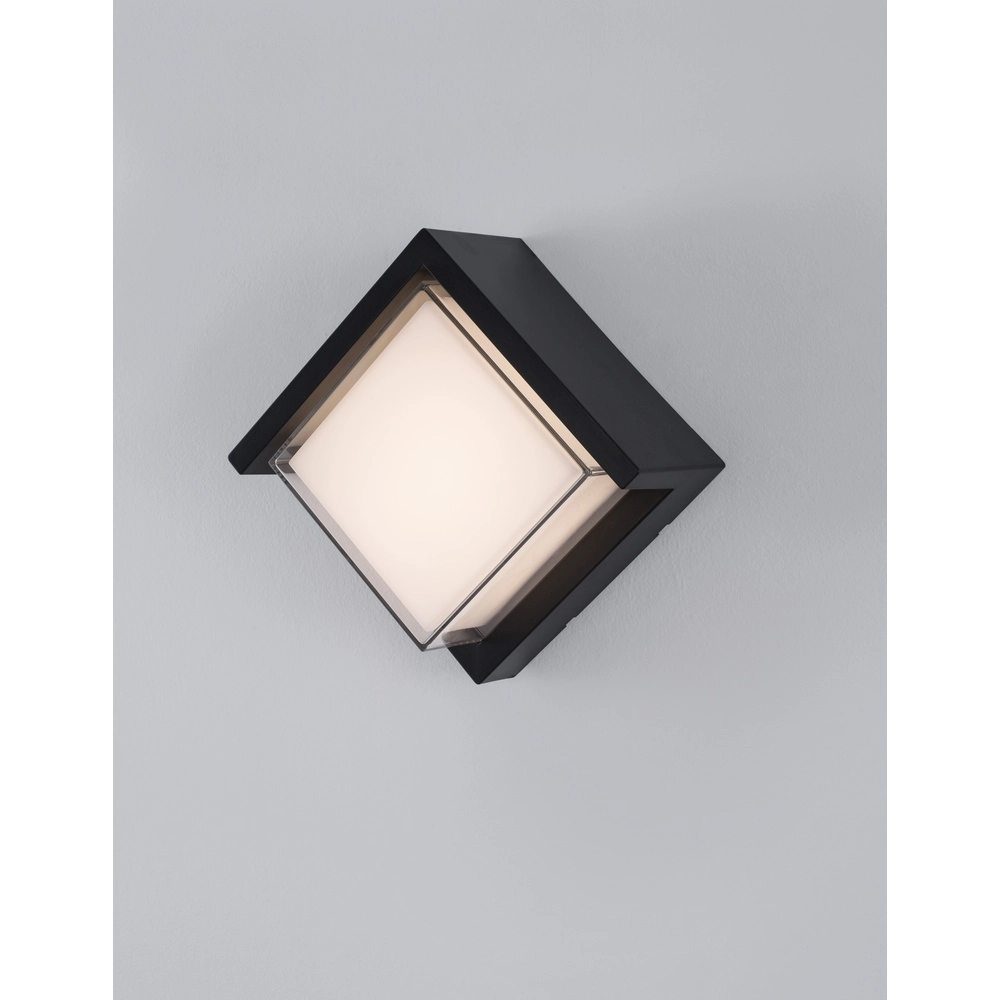 Design wandlamp Max vierkant grijs