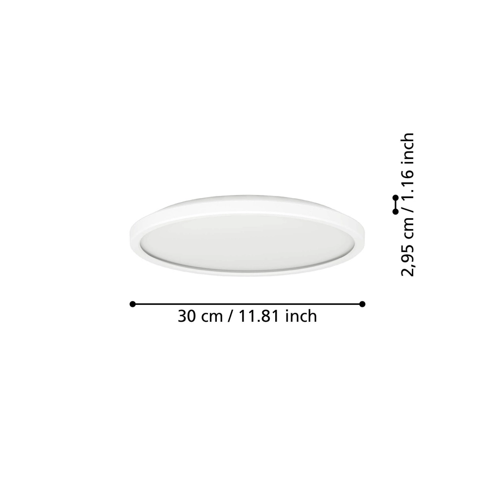 Badkamer plafondlamp Rovito rond - wit - Ø 30cm Eglo 9008606329915