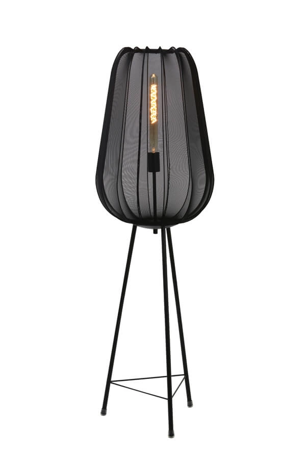 Bohemian vloerlamp Plumeria zwart Ø 42cm