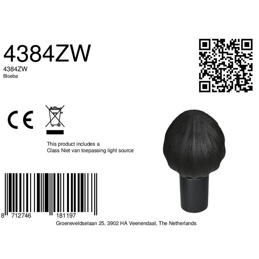 Tafellamp Bloeba zwart Steinhauer 8712746181197