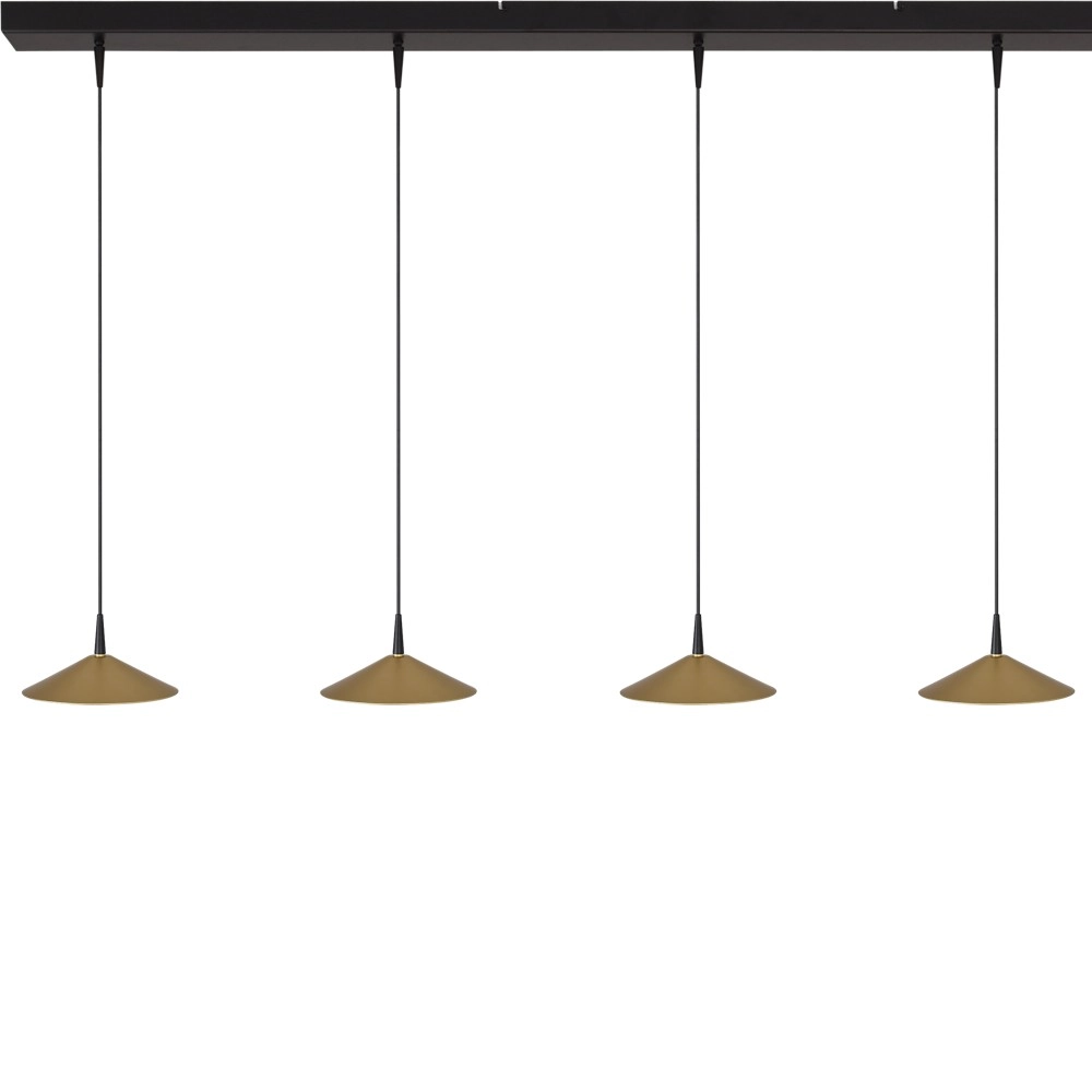 5-lichts hanglamp Ceppo zwart met goud Ø 18cm Masterlight 8718121352053