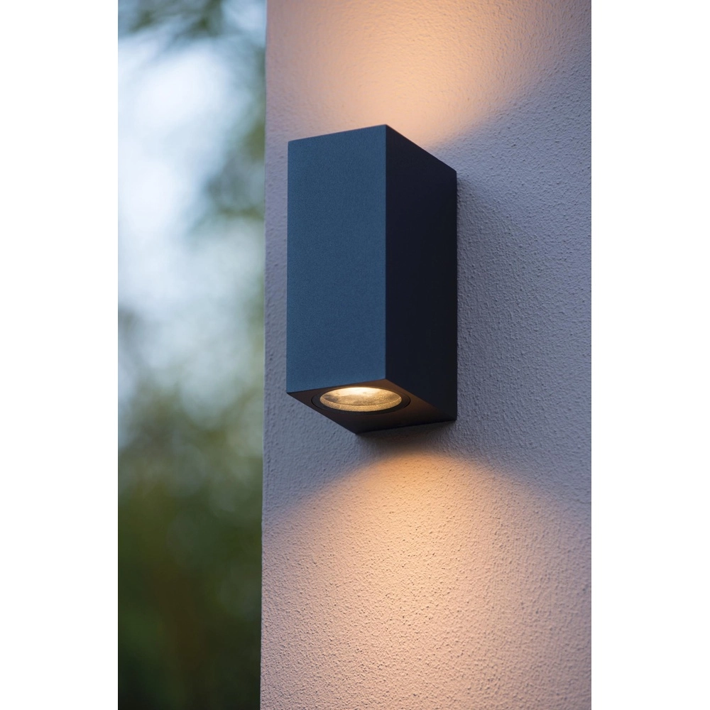Design wandspot Zaro IP65 up & down zwart Lucide 5411212690067