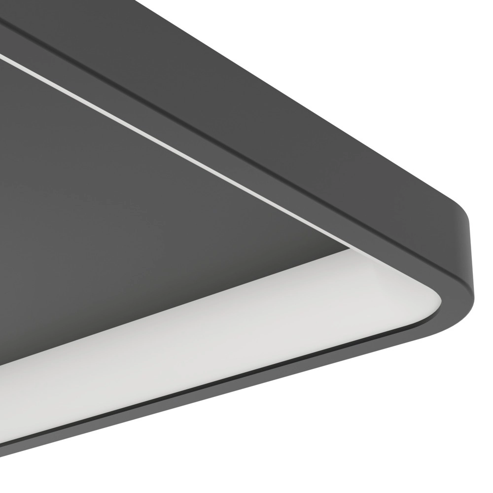 Vierkante plafondlamp Loretello-Z smart zwart Eglo 9008606358229
