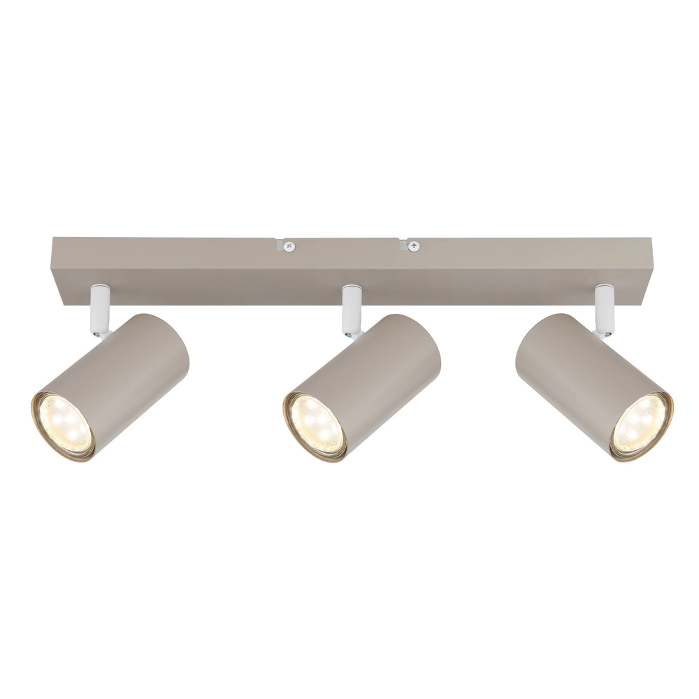 3-lichts plafondspot Robby zand bruin Globo 9007371569458