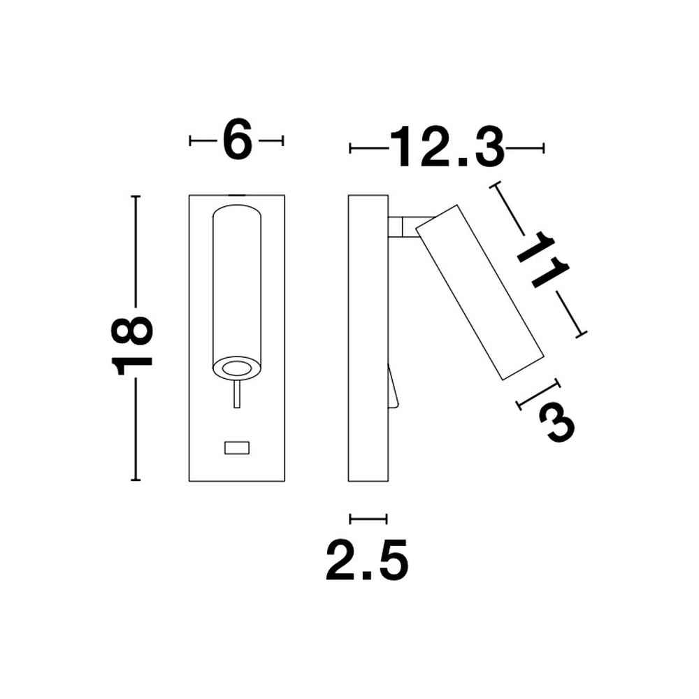 Bedlampje Fuse wit met usb Lyora 5212017423702