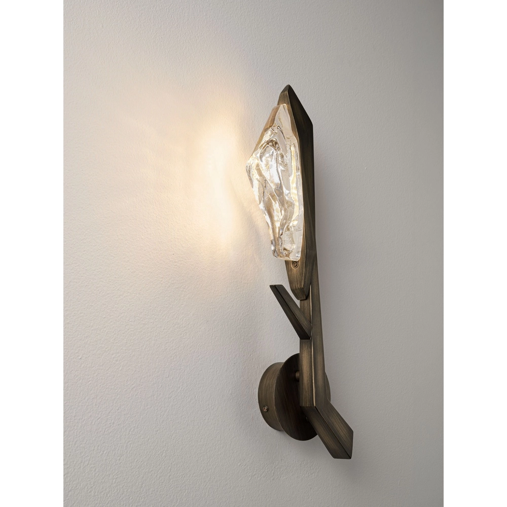 Antieke wandlamp Greta antiek messing Lyora 5212063500358