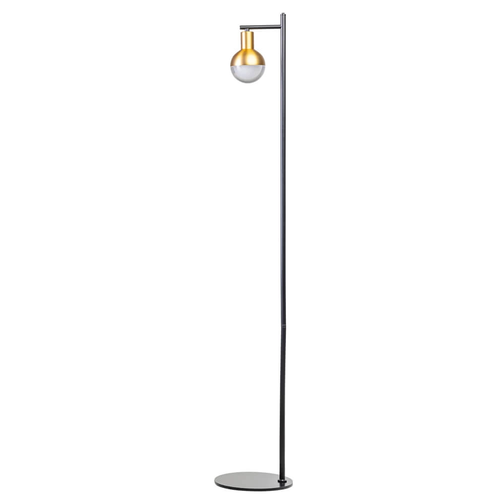 Vloerlamp Drop zwart met goud