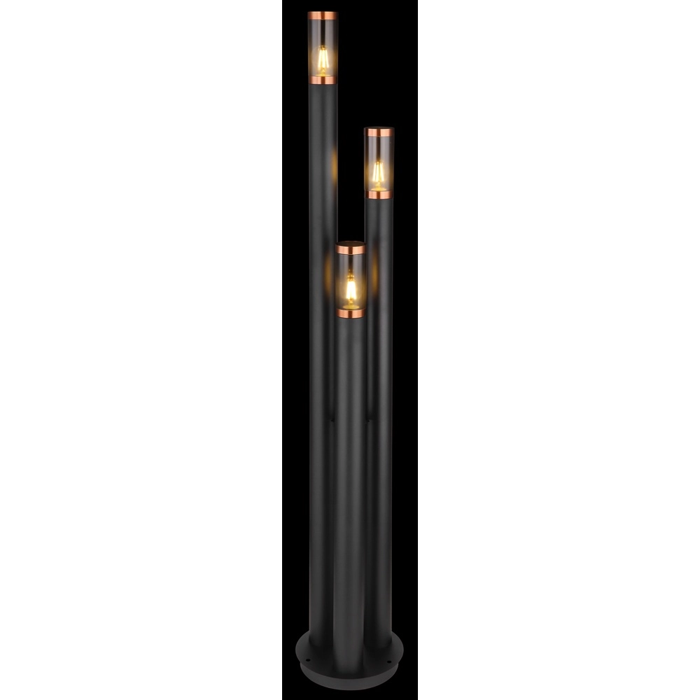 3-lichts tuinlamp Boston zwart Globo 9007371442904