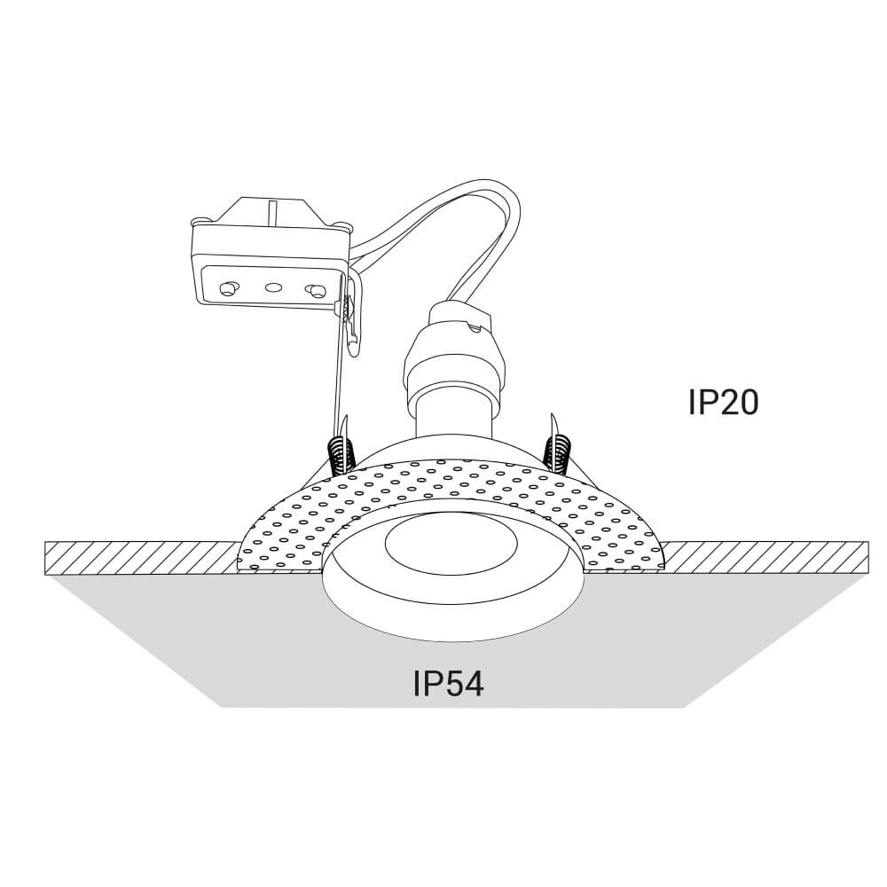 Trimless inbouwspot Echo wit IP54 Lyora 5903139837194