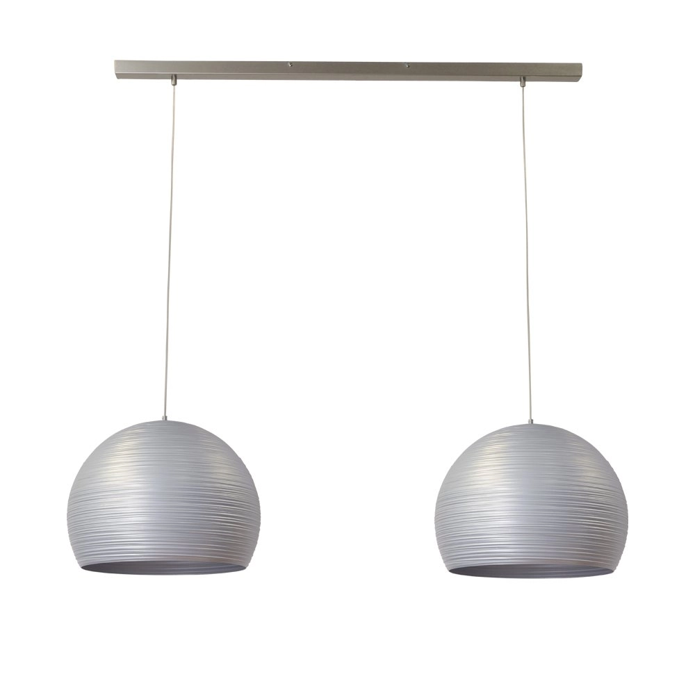 Eetkamer hanglamp Concepto 2x40 zilvergrijs