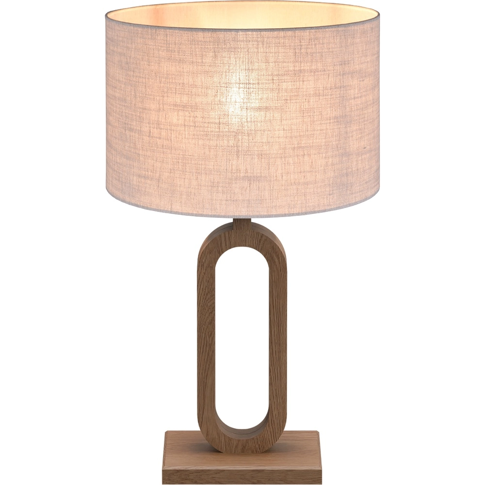 Tafellamp Sino Loop 39cm donker hout Masterlight