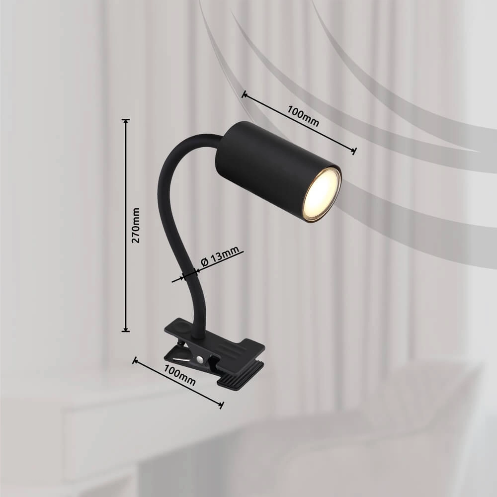 Zwarte klemlamp Robby Globo 9007371439881