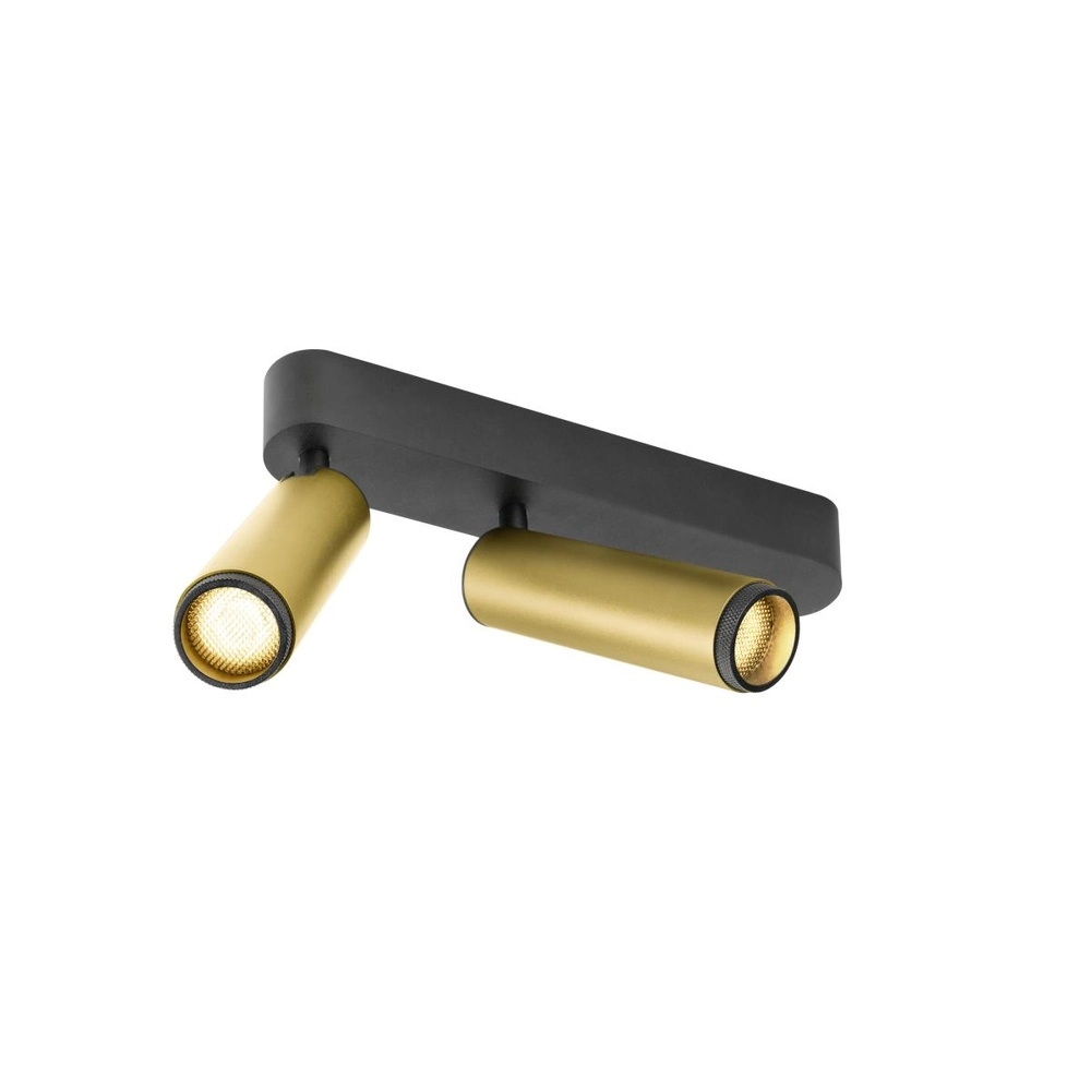 Opbouwspot Grip! M 2-lichts goud 3000K