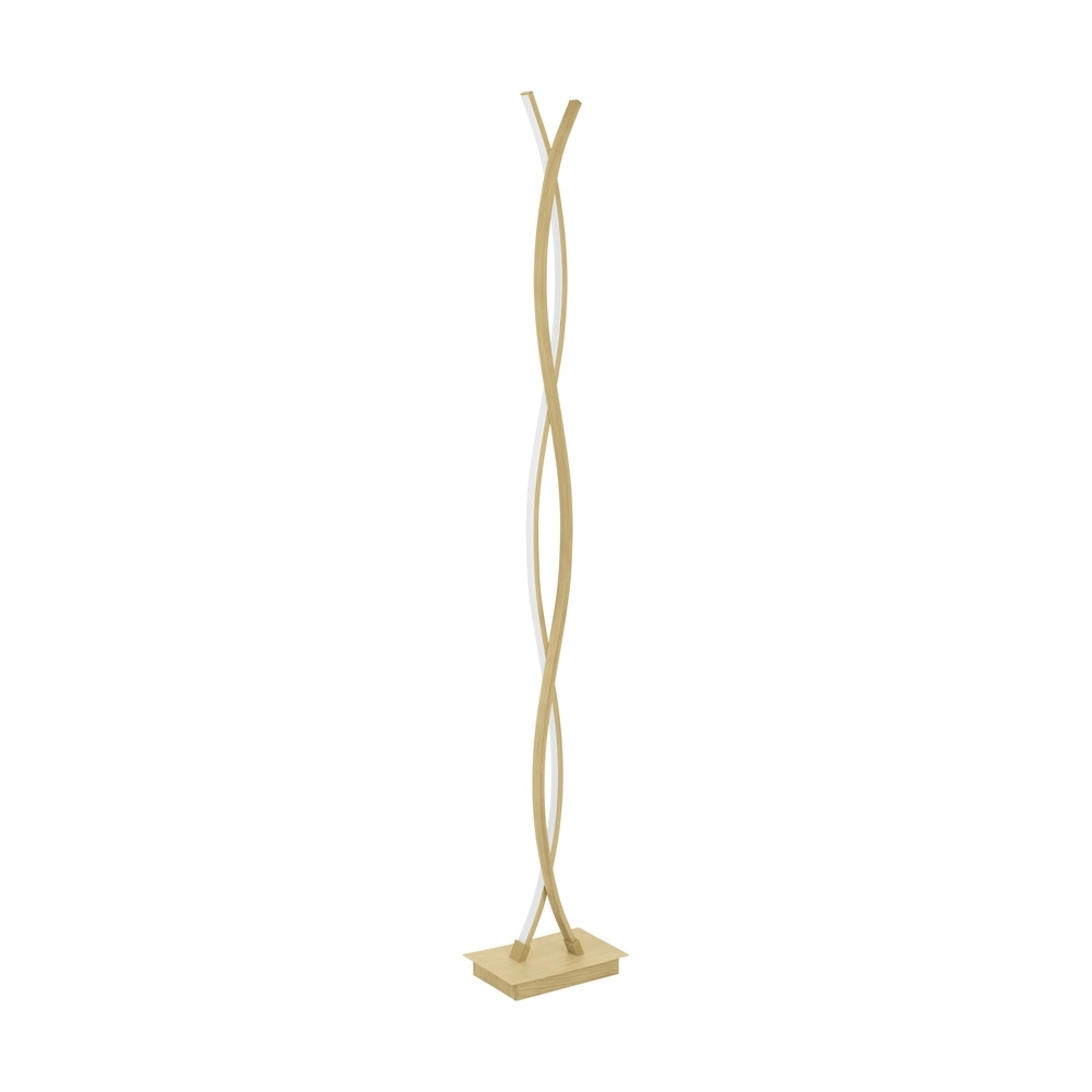 Houtlook led vloerlamp Lasana 4 143cm