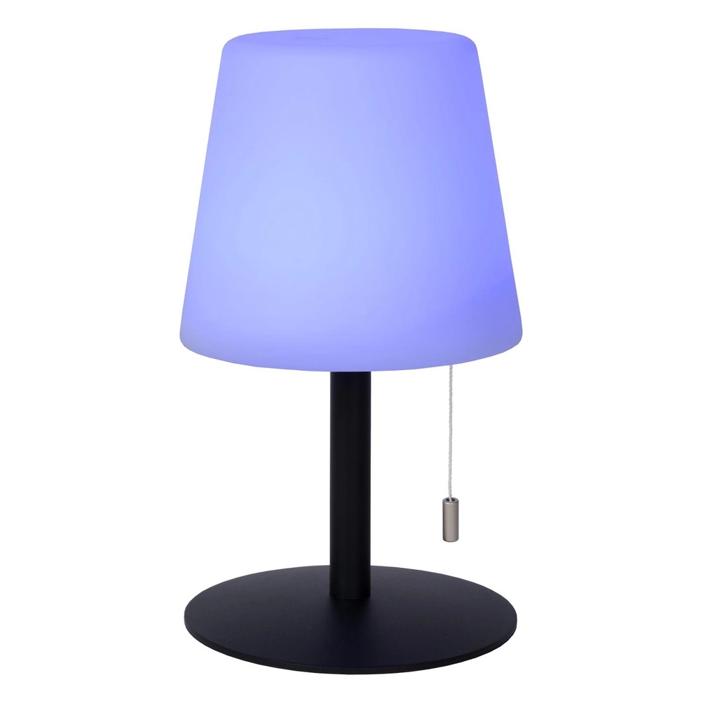 Oplaadbare tafellamp Rio zwart met wit Lucide 5411212134264