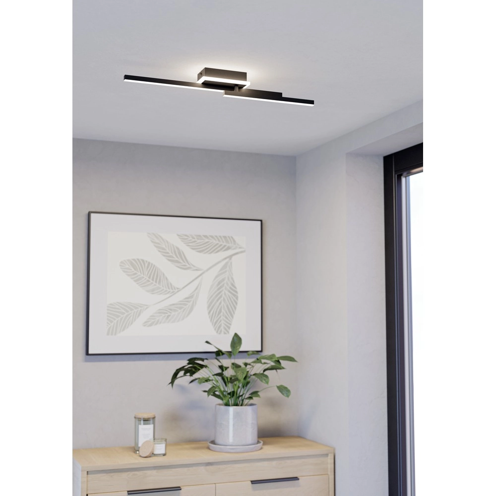 Moderne plafondlamp Nogaredo zwart 60cm Eglo 9008606391578
