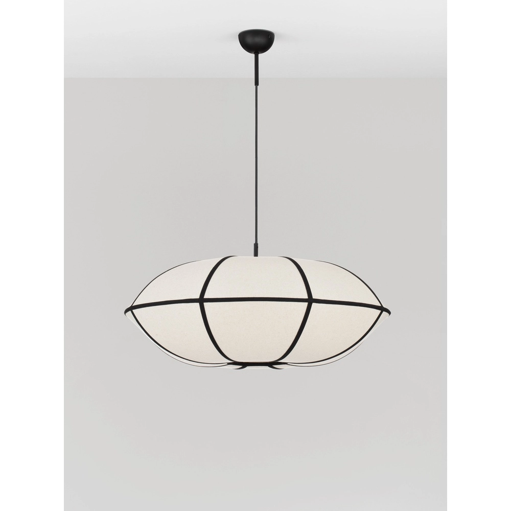 Hanglamp Brera zwart met wit Ø 70cm Lyora 5212017493576