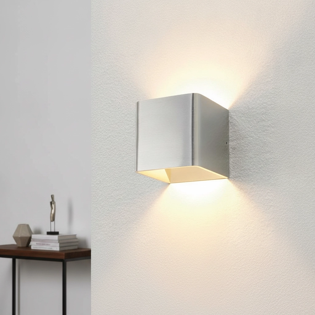 Led up- & downlighter Fulda 6w - 2700K - 10cm grijs