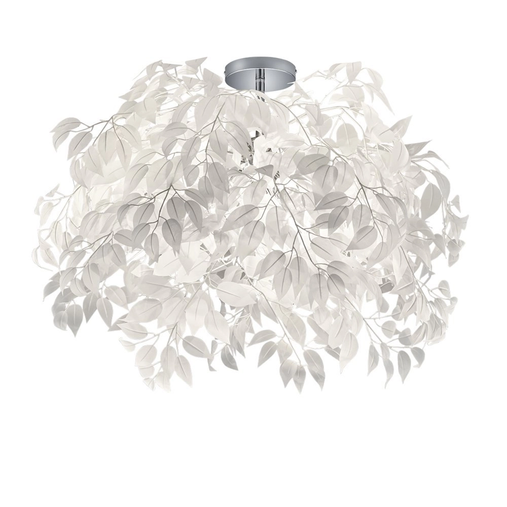 Plafondlamp Leavy 70cm grijswit