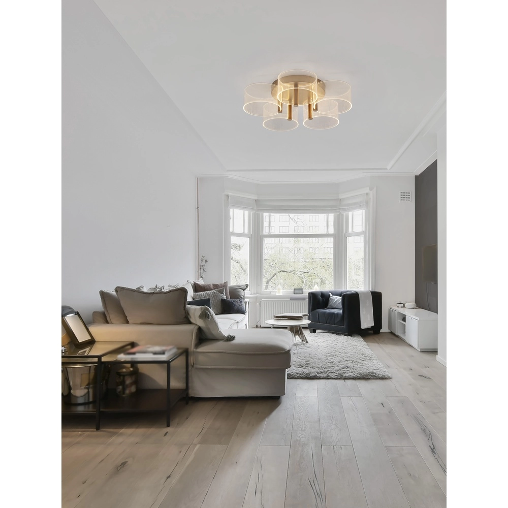 Design plafondlamp Gatlin goud Ø 56cm Lyora 5212017433503