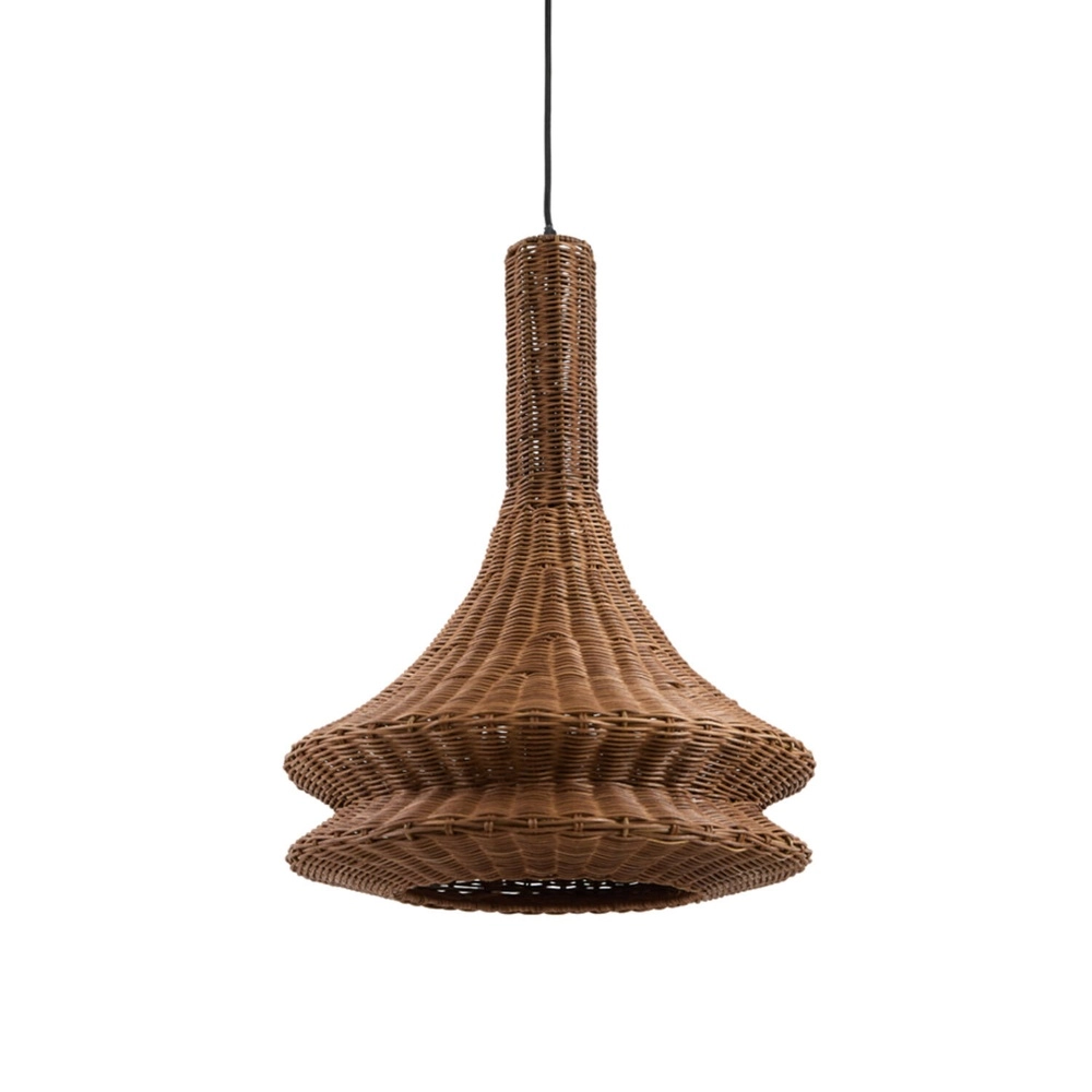 Rotan hanglamp Nemzor Ø 42,5cm bruin