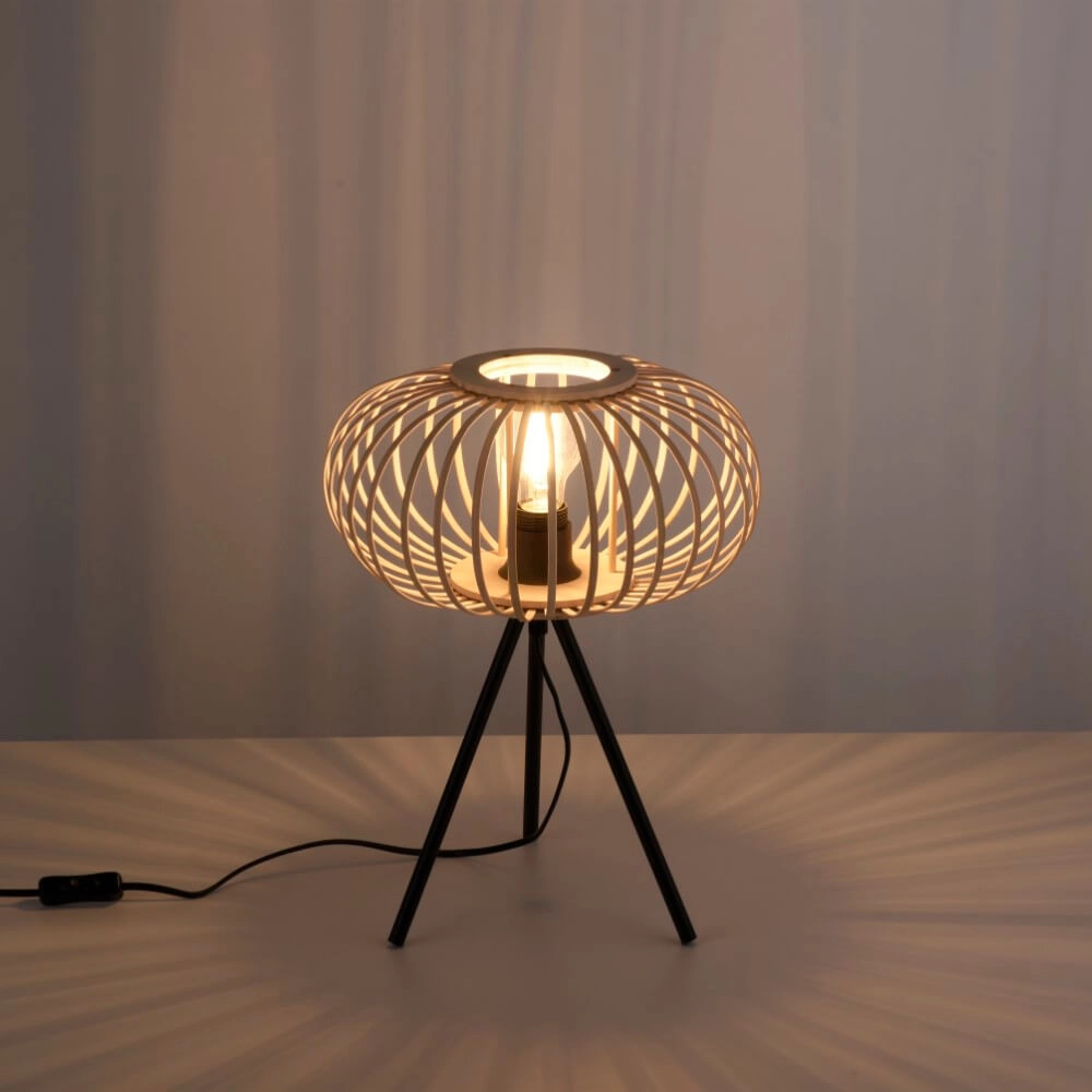 Tripod tafellamp Racoon hout Just Light 4043689987596