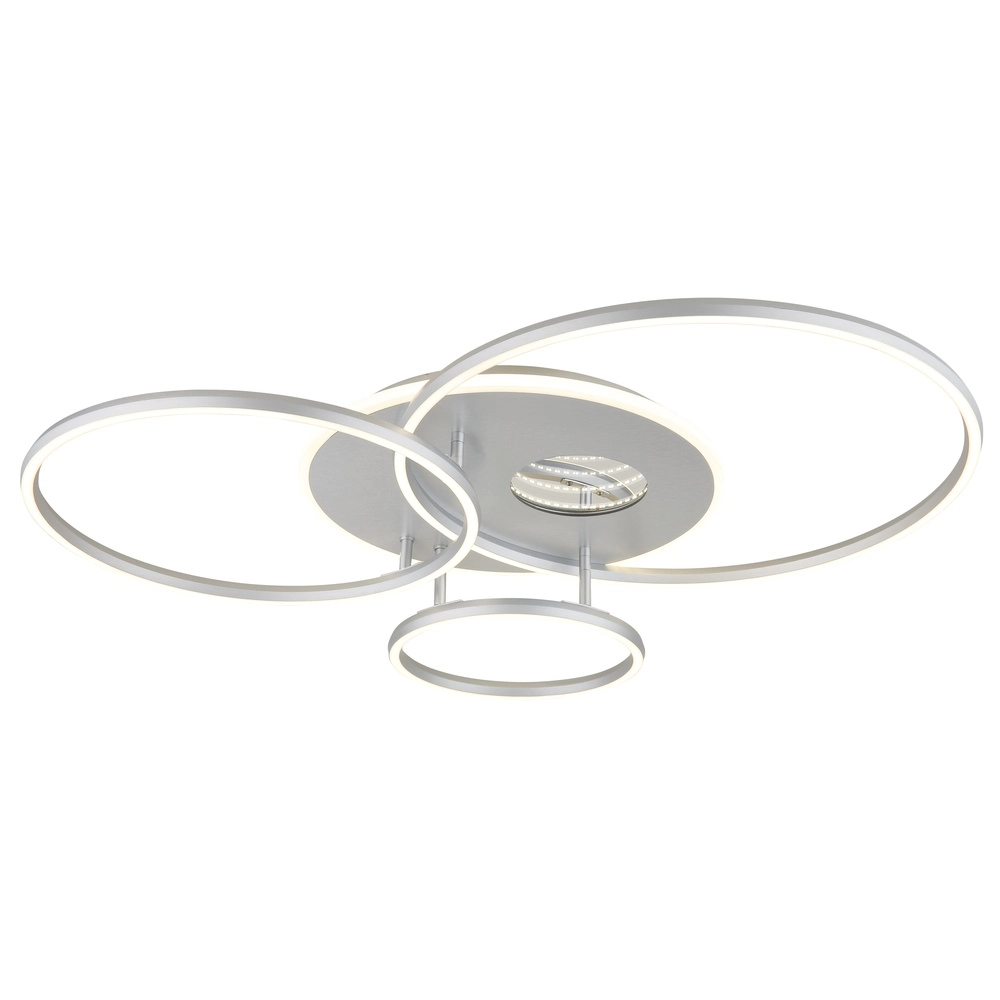 Moderne plafondlamp Invertina zilvergrijs 90cm