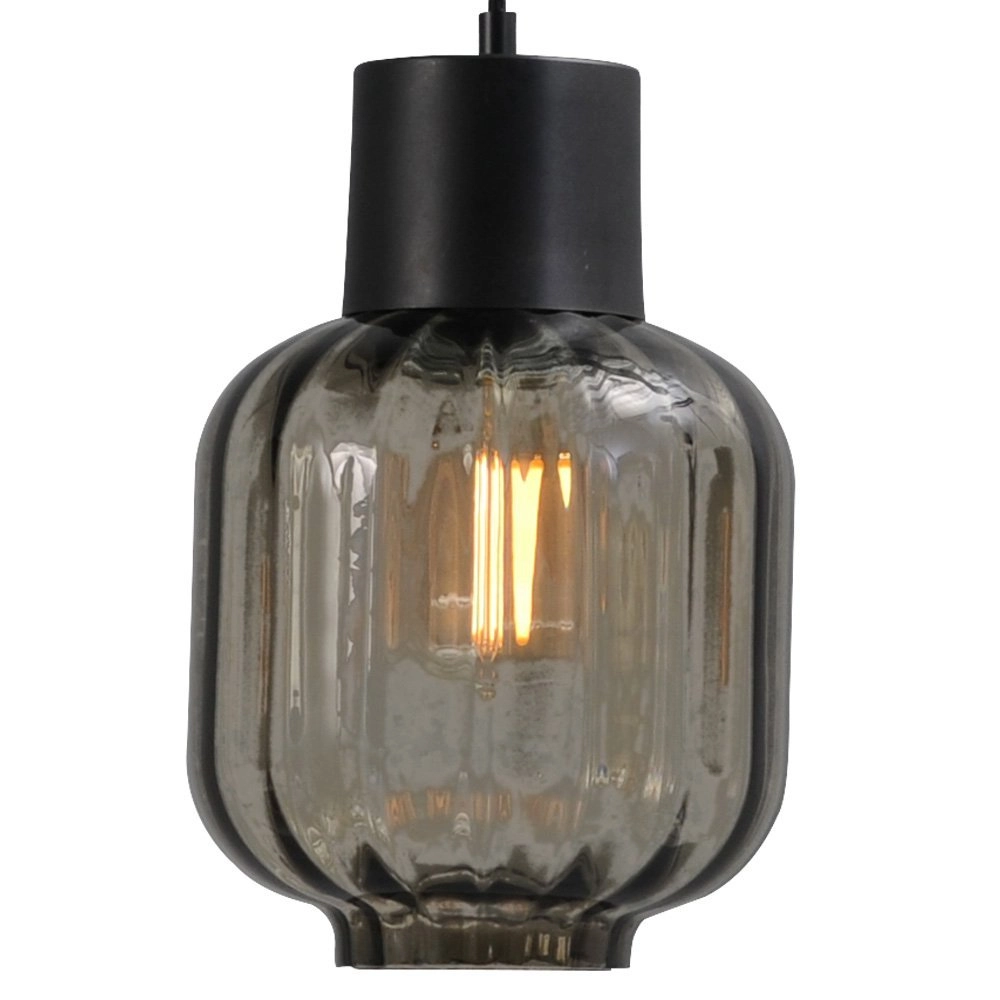 Eetkamer hanglamp Lett lll 28 3-lichts met smoke glazen Masterlight 8718121181530