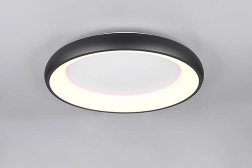 Led plafondlamp Cardona zwart - Ø 60cm