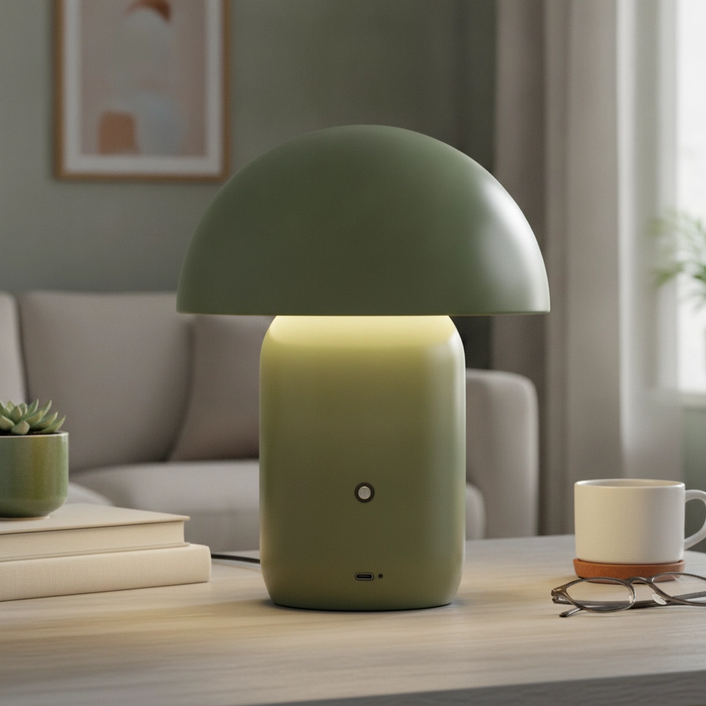 Design tafellamp Pois oplaadbaar groen