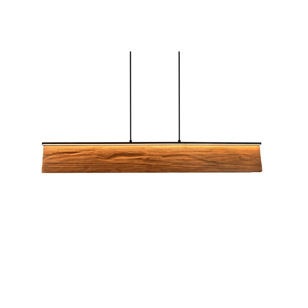 Design hanglamp Kalea zwart met hout Trio 4017807661422