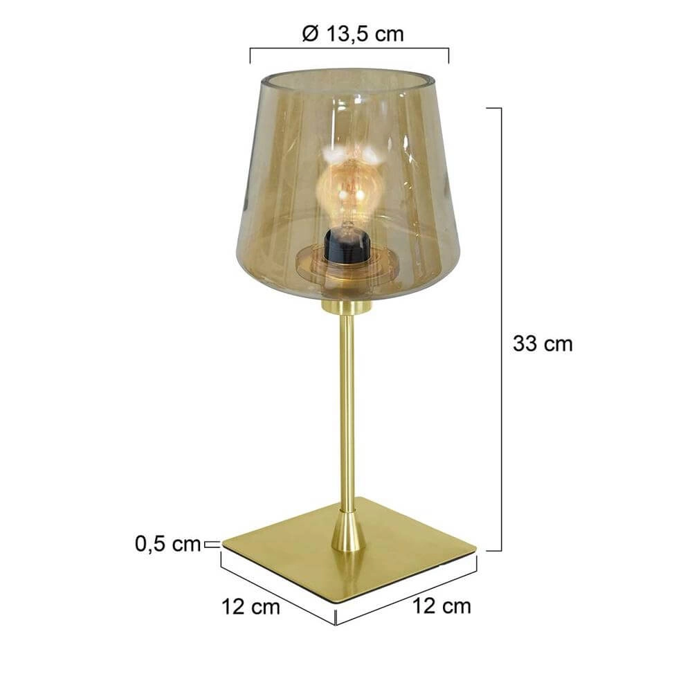 Strakke tafellamp Ancilla goud Steinhauer 8712746171044