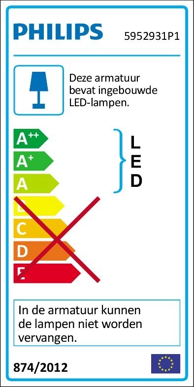Led inbouwspot Marcasite Ø 21cm Philips 8718696163764