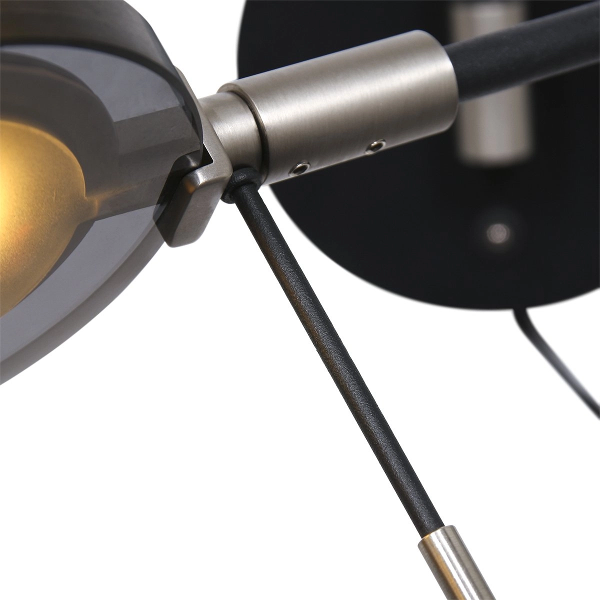Led wand leeslamp Turound 10w - 2700K - 62cm zwart smoke glas Steinhauer 8712746133400