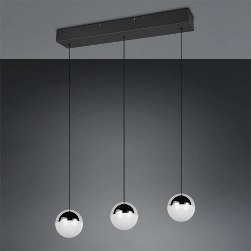3-lichts hanglamp Senta chroom Trio 4017807685831