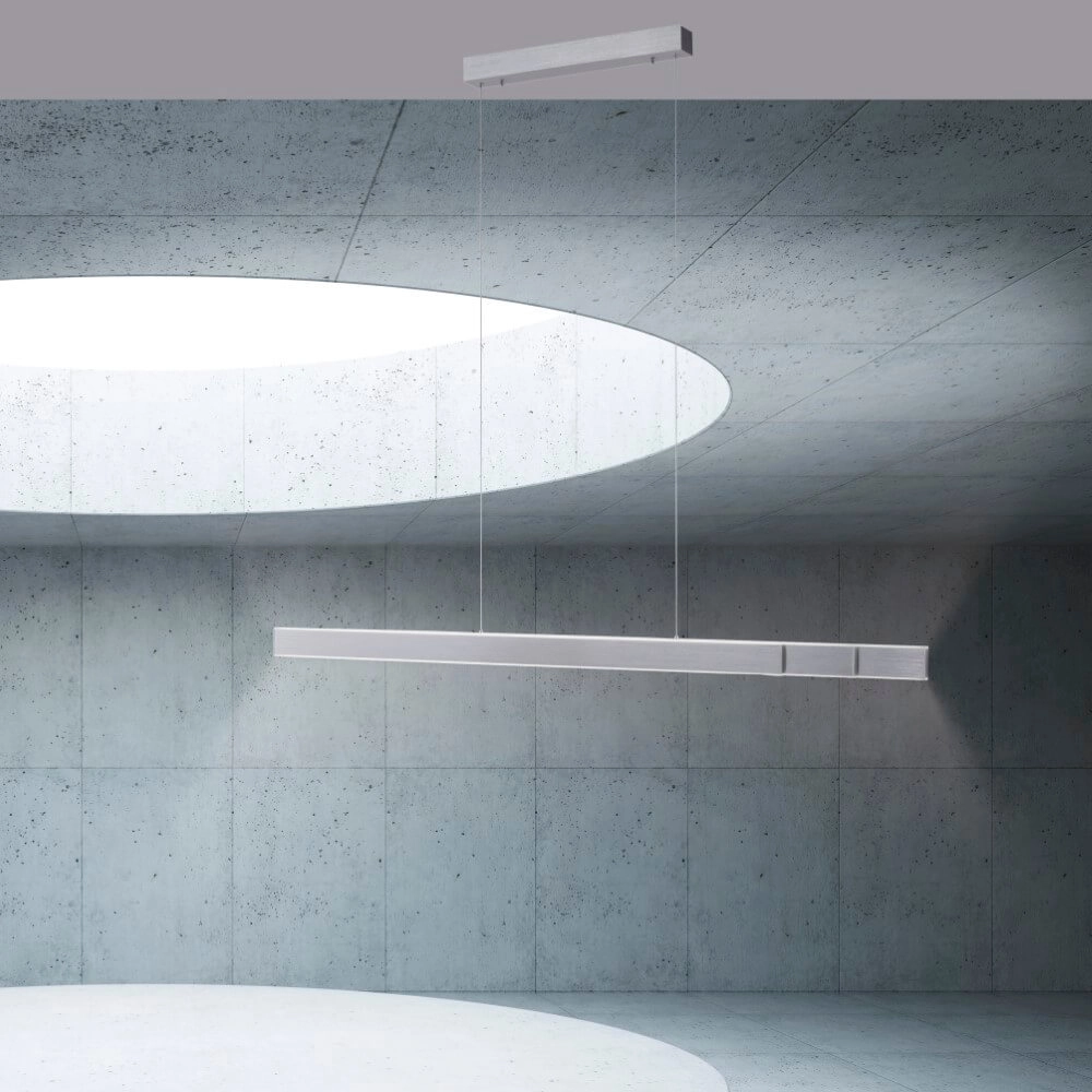 Strakke hanglamp Pure Lume aluminium Paul Neuhaus 4012248352212