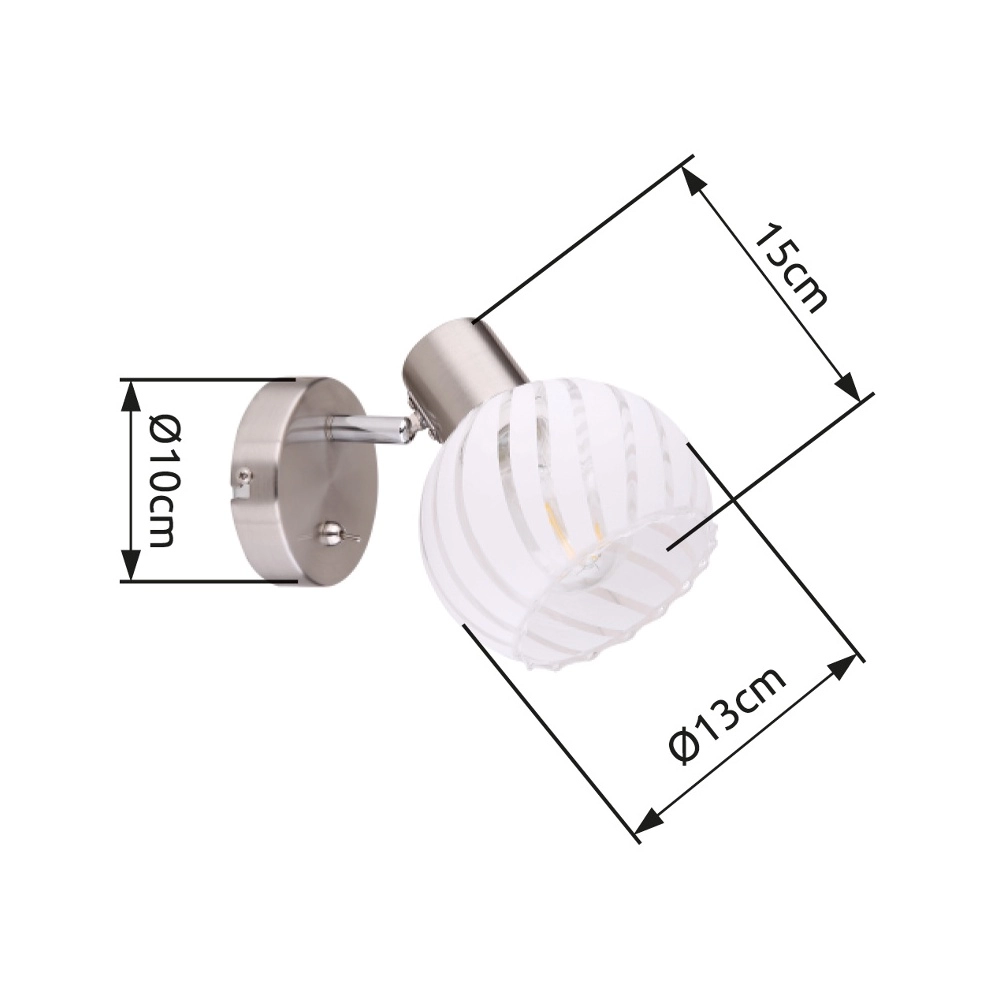 Wandlampje Willy nikkel Globo 9007371400102