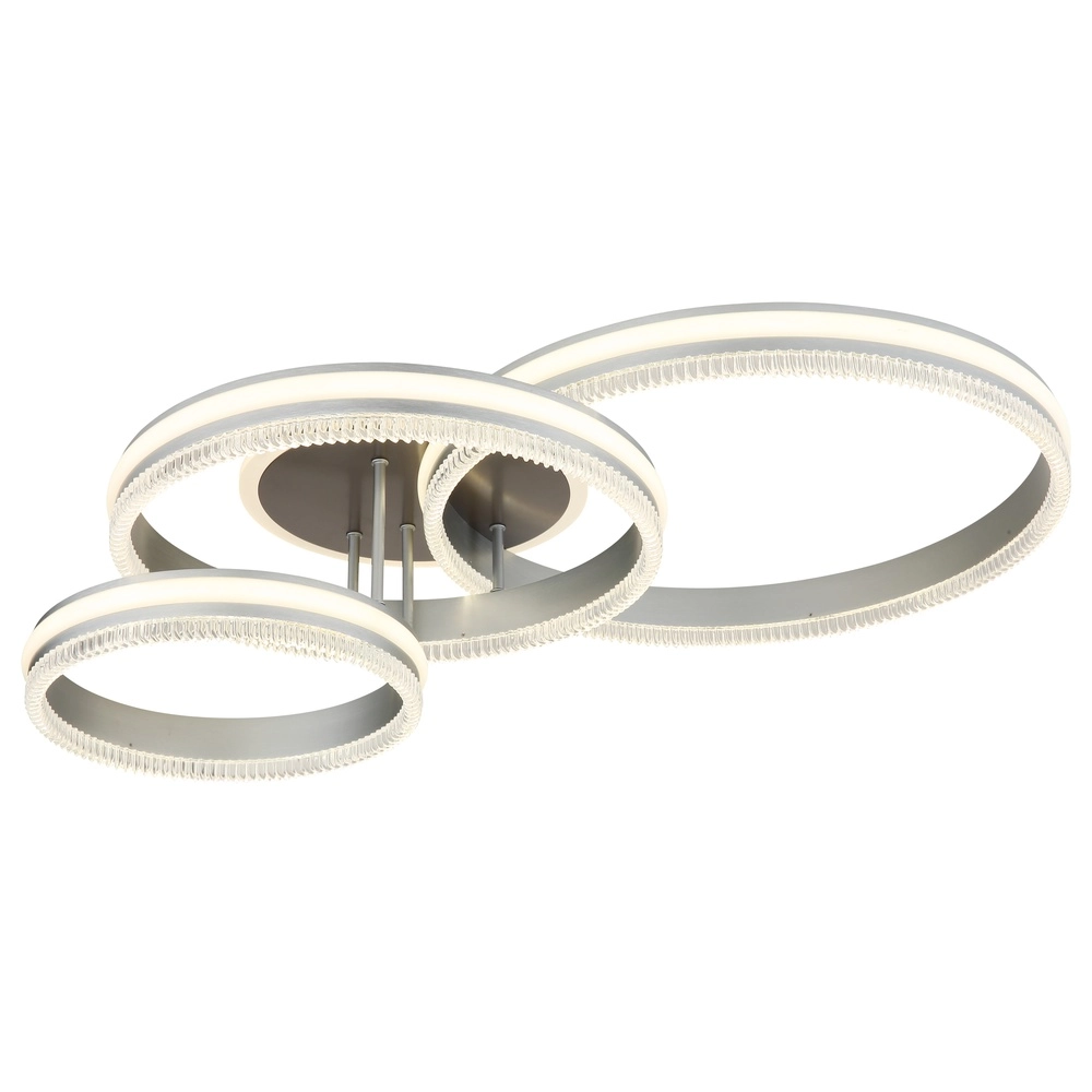 Plafondlamp Francine gunmetal 3 ringen