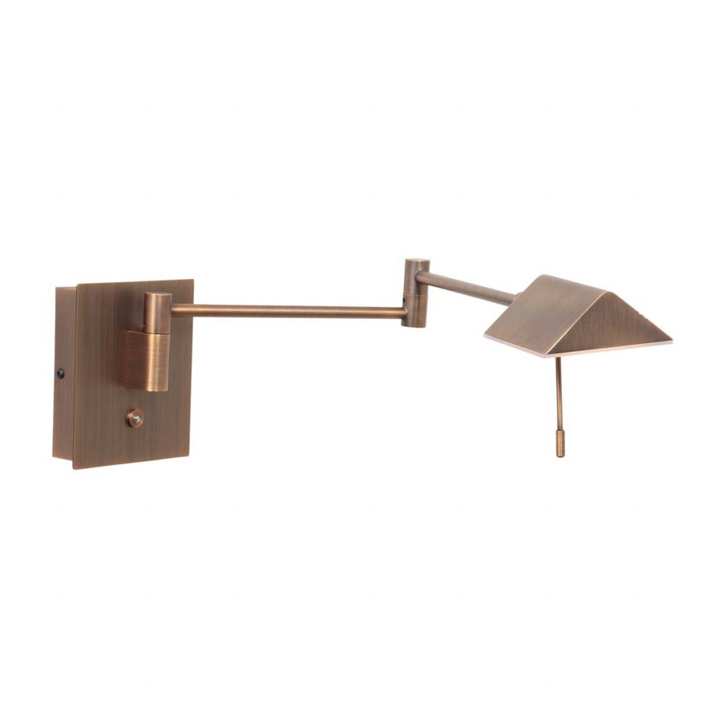 Wand leeslamp Retina brons
