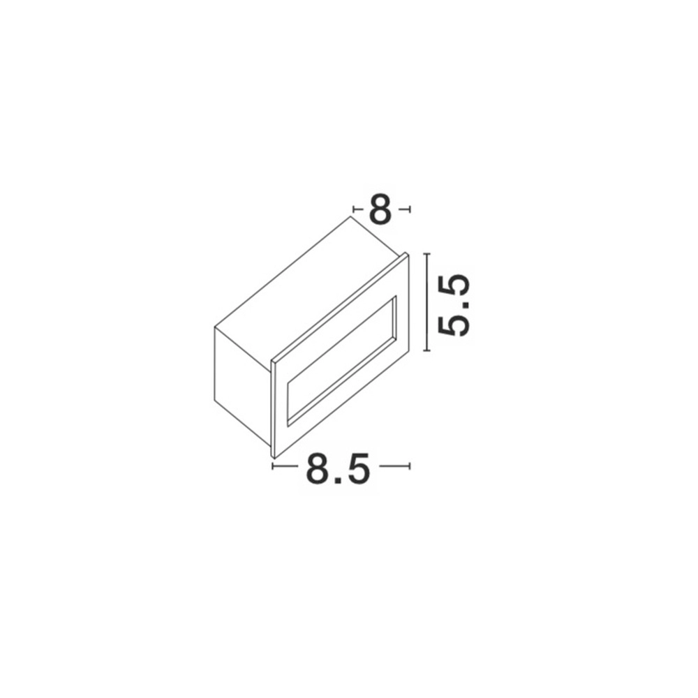 Inbouwlamp Krypton grijs 8,5cm Lyora 5212017409379