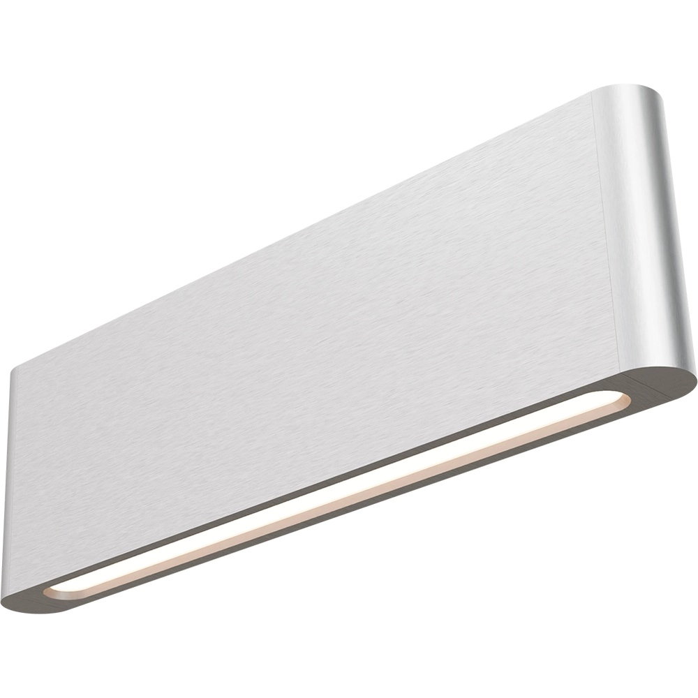 Moderne wandspot Atina 34cm mat nikkel