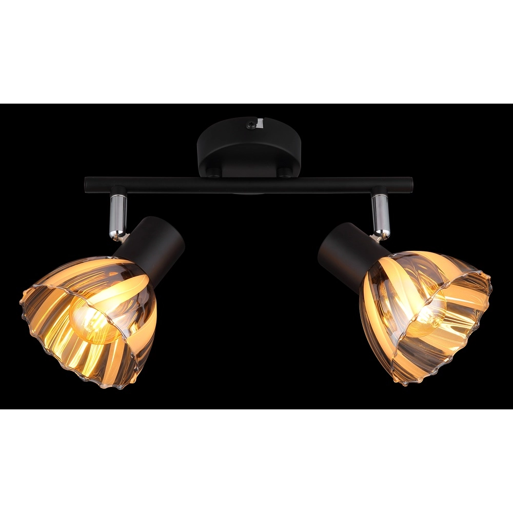 Plafondlamp 2-lichts Zachery zwart Globo 9007371522507