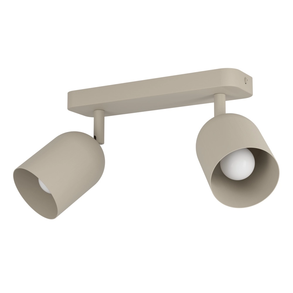 Design plafondspot Tilston 2-lichts zand bruin