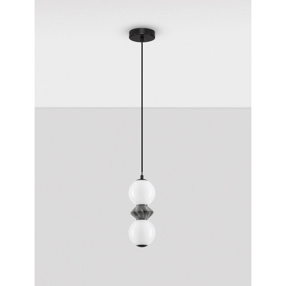 Hanglamp Pallina wit - grijs Lyora 5212017483980