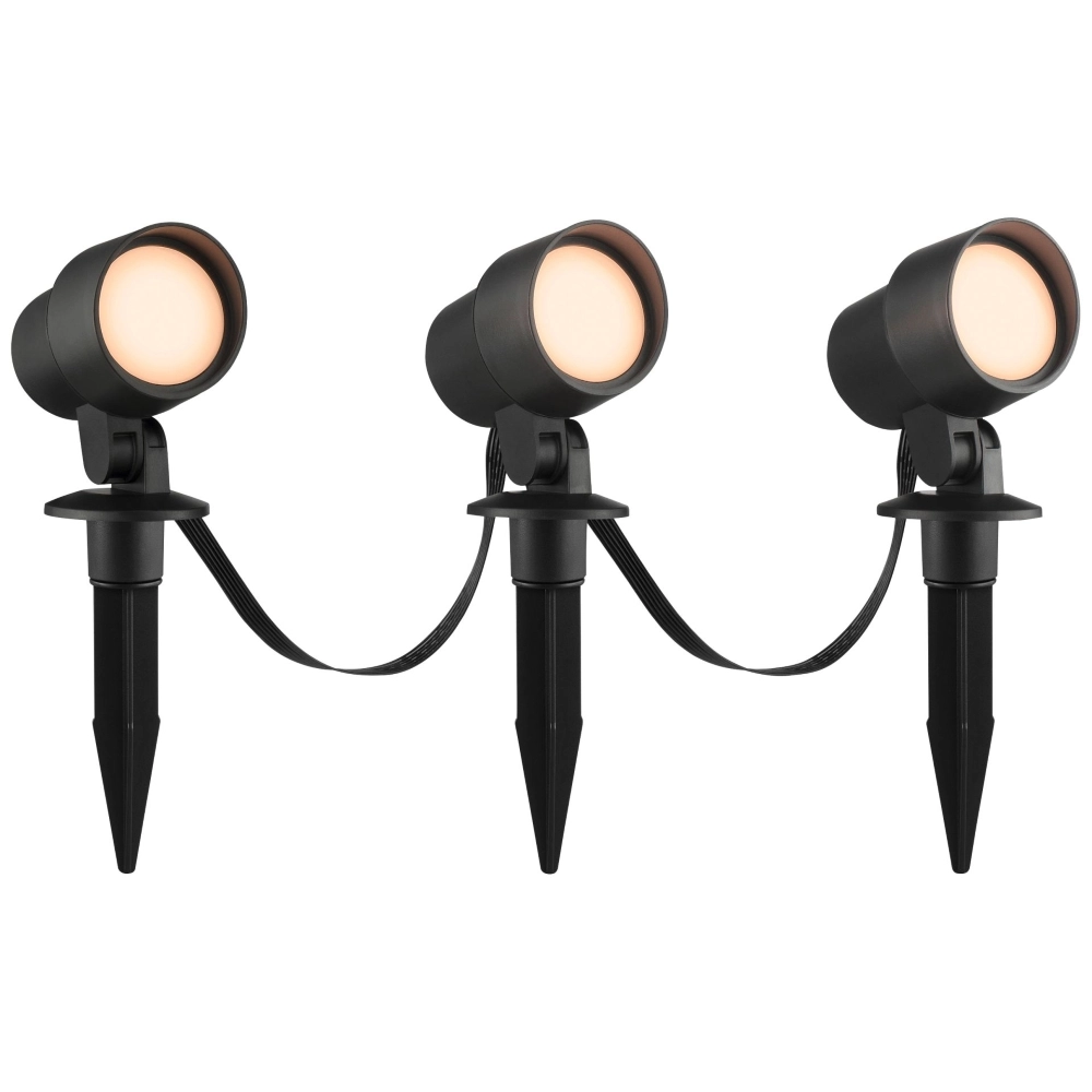 Smart prikspot set Kamara RGB - 3 stuks - met 3 meter snoer en stekker Brilliant 4004353453717