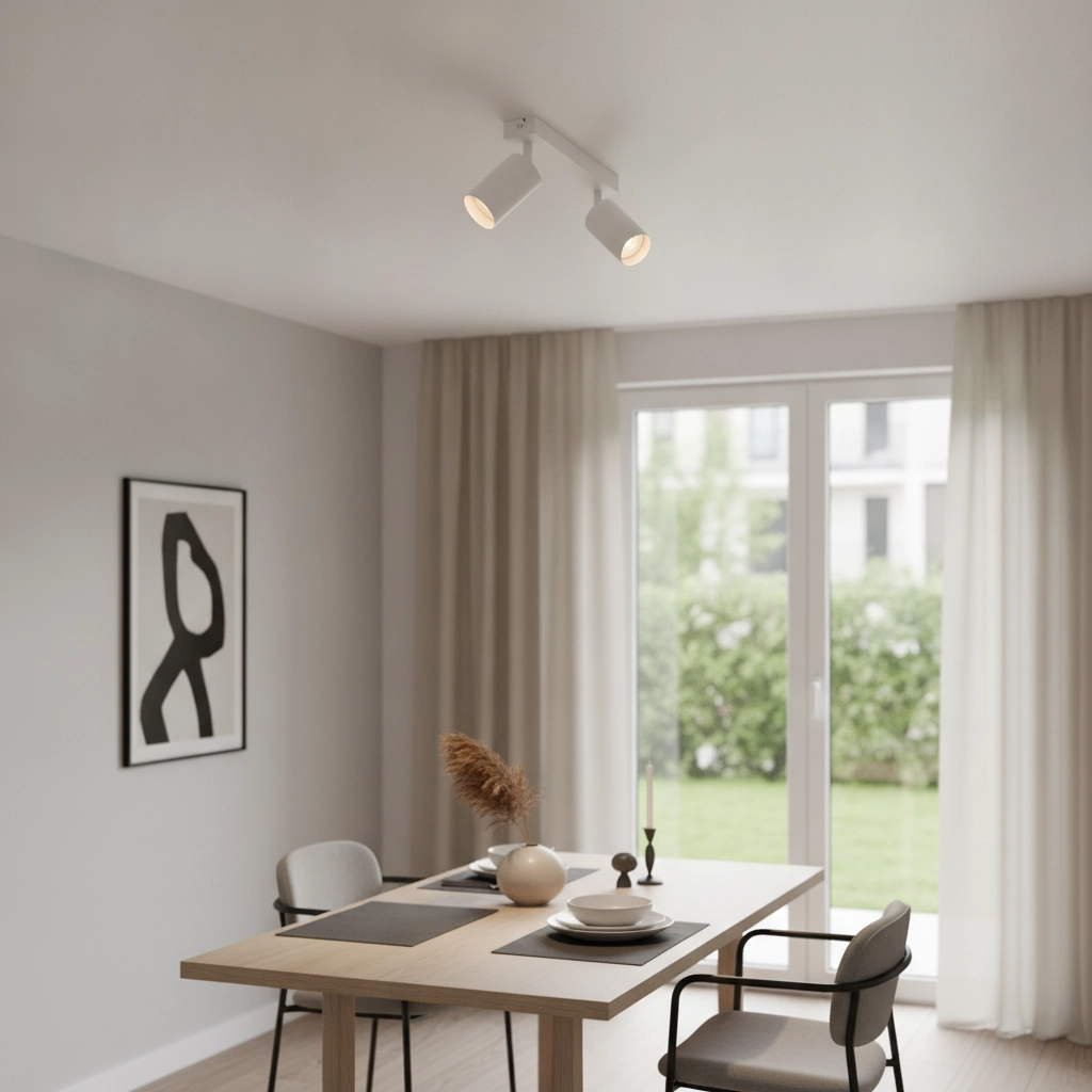 Plafondspot Reig 2-lichtst wit