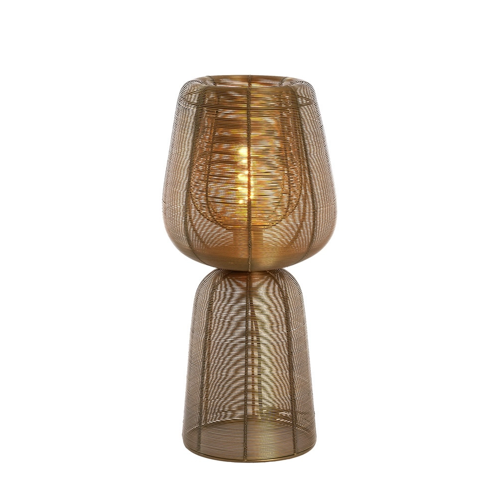 Tafellamp Aboso koper brons Ø 24cm Light & Living 8717807701581