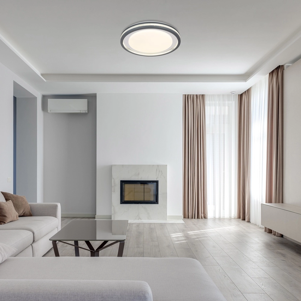 Design plafondlamp Terpsa zwart met wit Globo 9007371445974