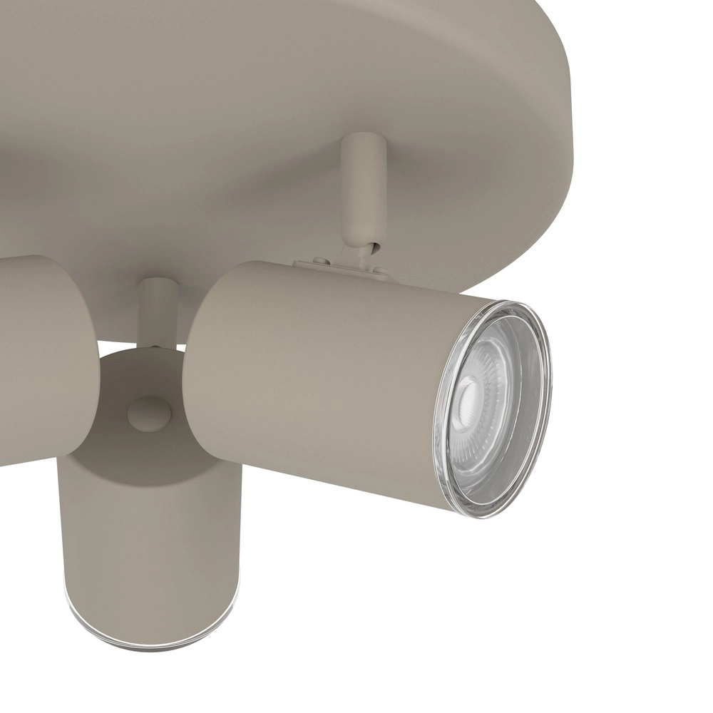 Opbouwspot 3-lichts Consuma 1 zand bruin Ø 25cm Eglo 9008606397280